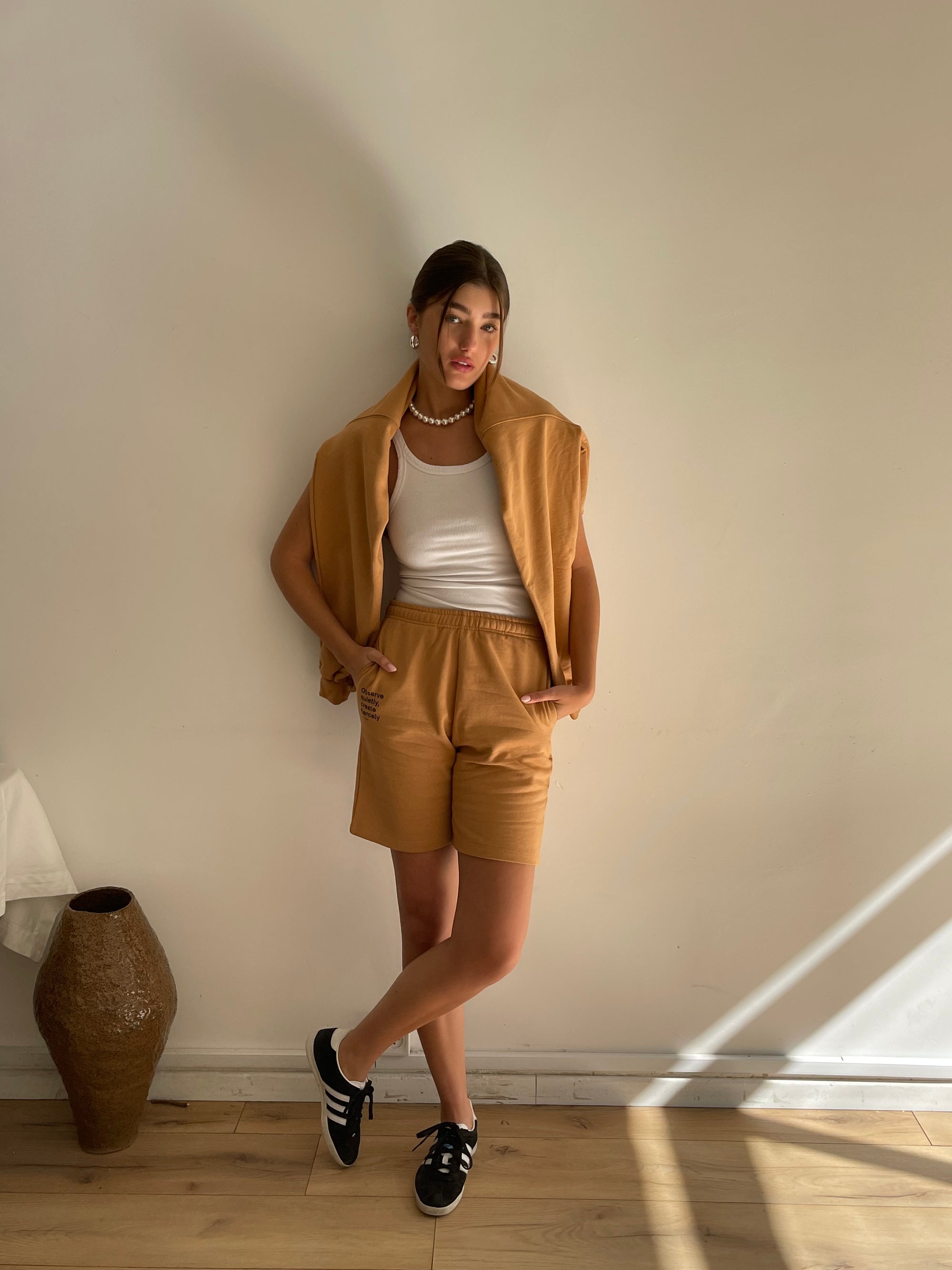 MADISON MIDI SHORT | CAMEL