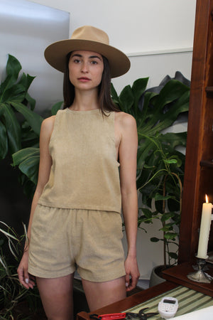 SOHO TERRY TANK TOP | CAMEL