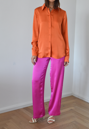 PRINCE SILK BLOUSE | ORANGE