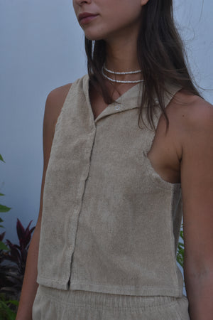 SOHO TERRY TANK TOP | CAMEL