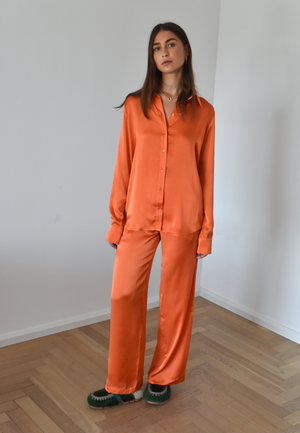 PRINCE SILK PANTS | ORANGE