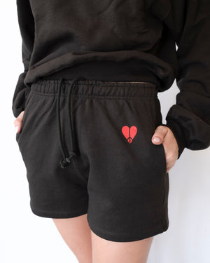 MADISON MINI SHORTS HEART | VINTAGE BLACK