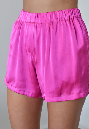 PRINCE SILK SHORT | FUCHSIA