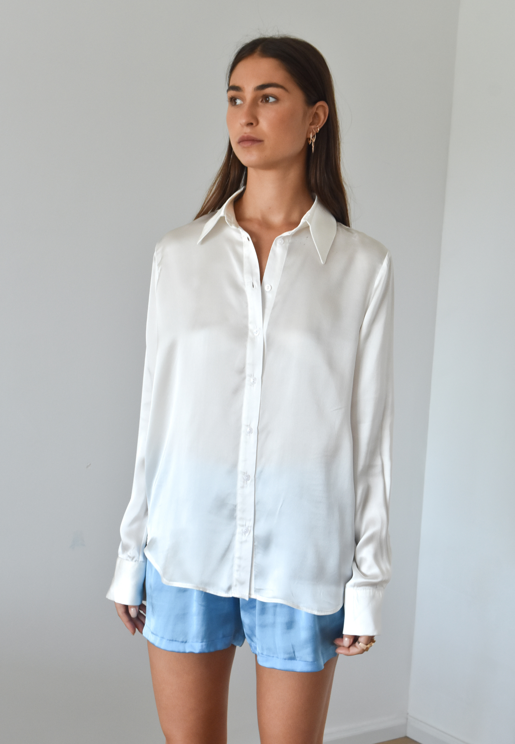 PRINCE SILK BLOUSE | WHITE