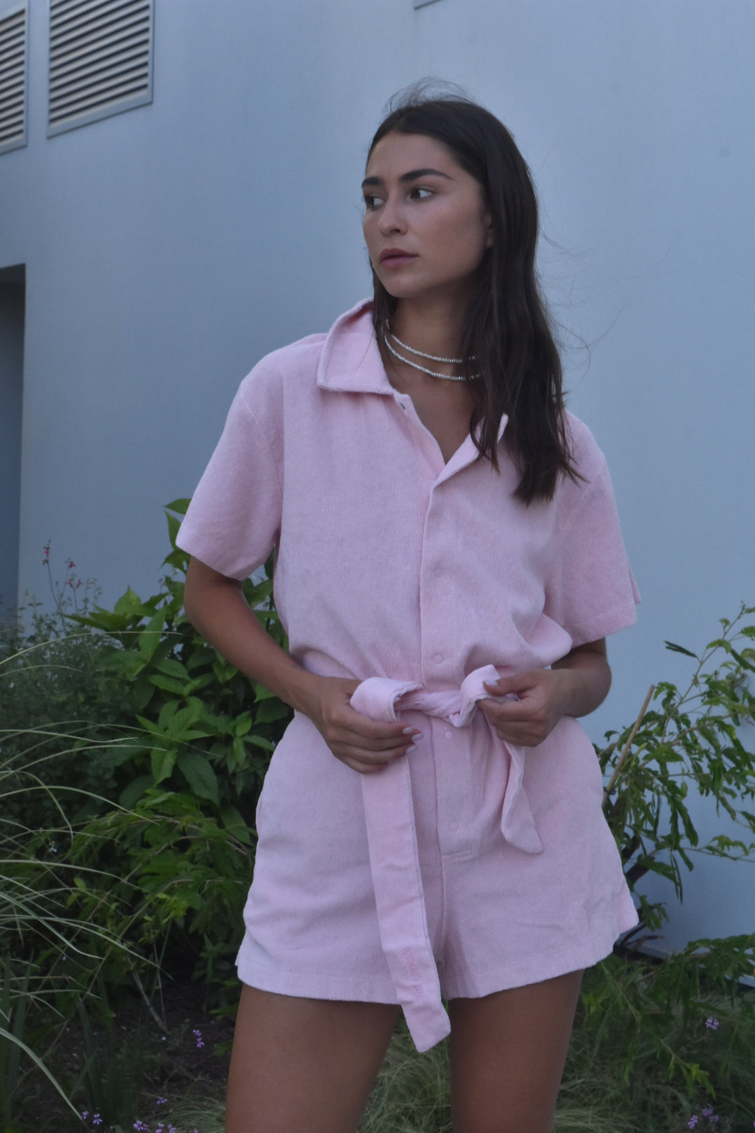 SOHO TERRY ROMPER | PINK