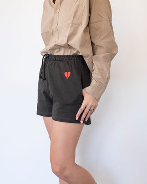 MADISON MINI SHORTS HEART | VINTAGE BLACK