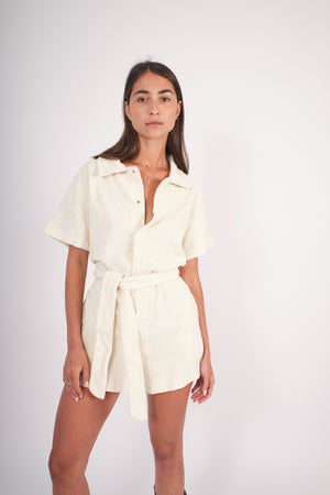 SOHO TERRY ROMPER | NATURAL