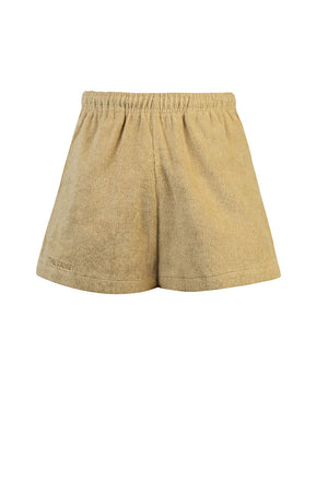 SOHO TERRY MINI SHORTS | CAMEL