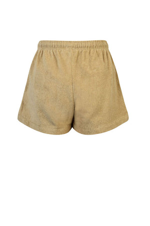 SOHO TERRY MINI SHORTS | CAMEL