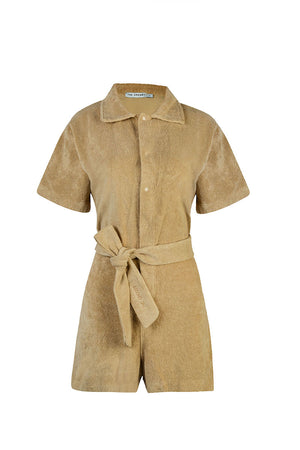 SOHO TERRY ROMPER | CAMEL