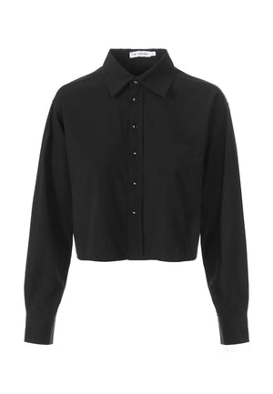 LAFAYETTE CROPPED BLOUSE | BLACK