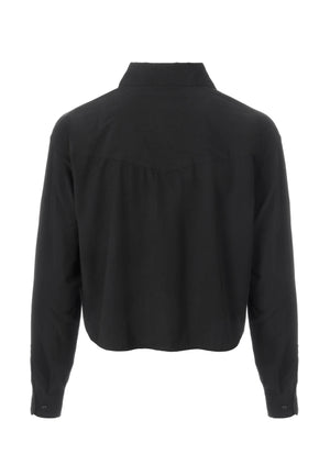 LAFAYETTE CROPPED BLOUSE | BLACK