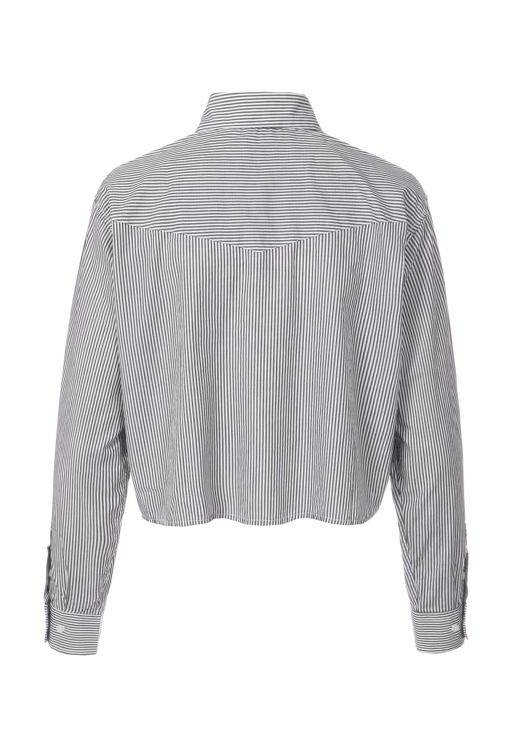 LAFAYETTE STRIPES CROPPED BLOUSE | BLACK & WHITE