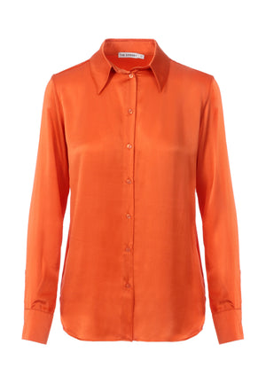 PRINCE SILK BLOUSE | ORANGE