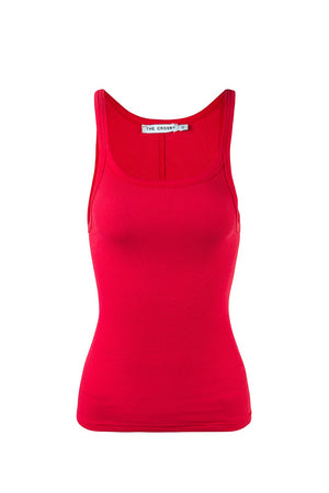 COTTON RACERBACK TANK | RUBY