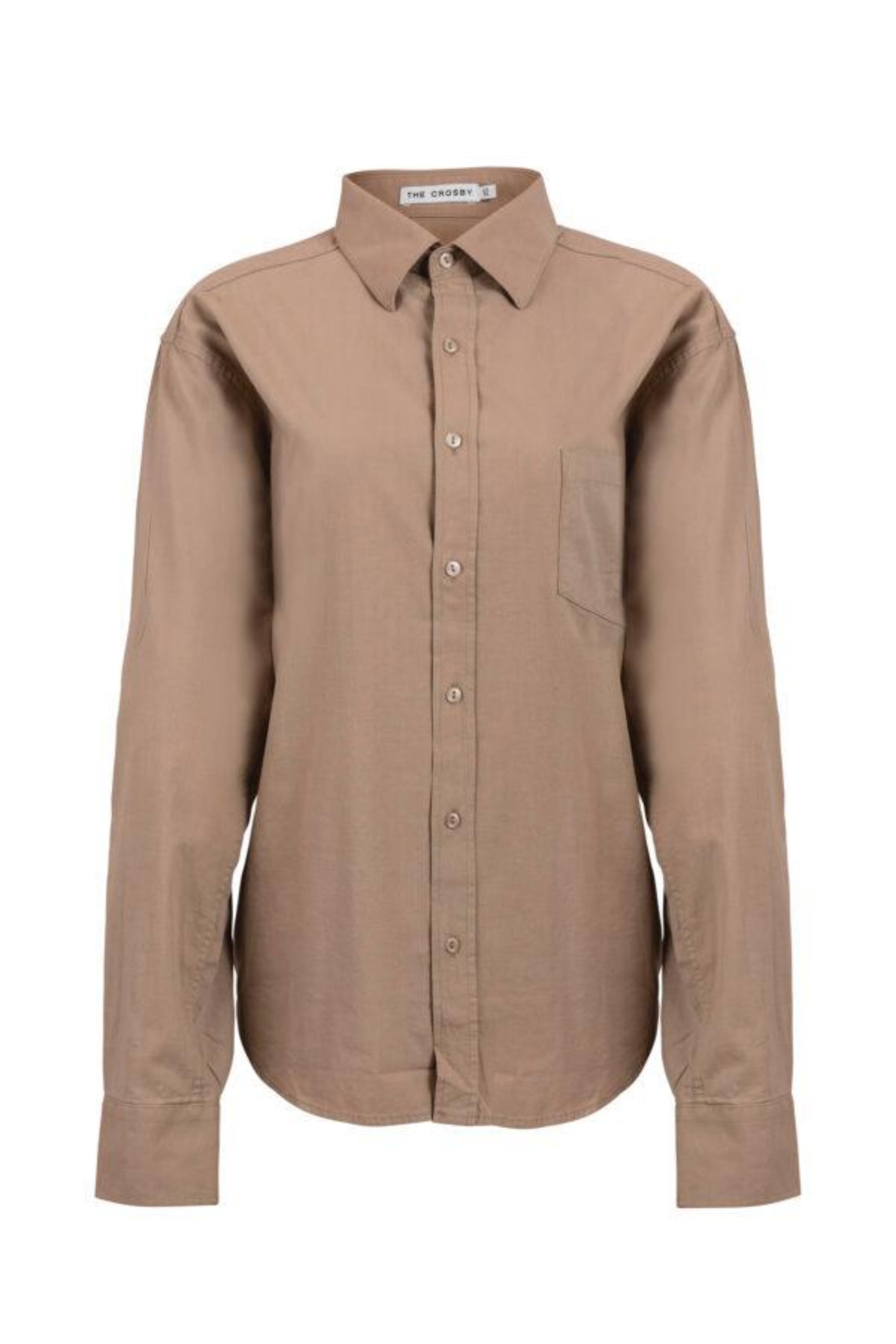 LAFAYETTE BOYFRIEND BLOUSE IN CAMEL